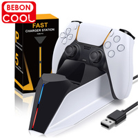 Ładowarka do Sony PlayStation5 kontroler bezprzewodowy type-c USB podwójna szybka podstawka ładująca stacja dokująca do PS5 Joystick gamepady 1